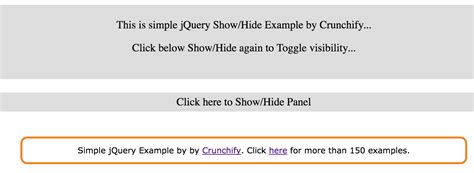 jquery very simple show hide panel on mouse click event crunchify