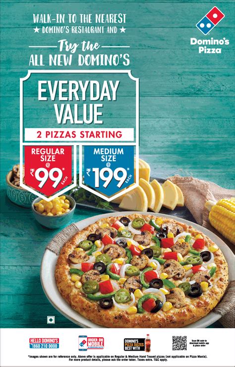 dominos pizza everyday   pizzas starting  regular size  rs  ad advert gallery
