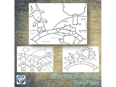 billy goats gruff story pages teaching resources