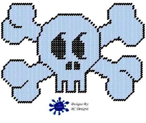 skull plastic canvas pattern