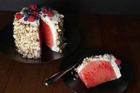 No Bake Watermelon Cake Healthy Summer Desserts Popsugar Fitness