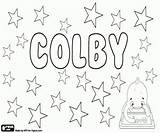 Colby English Name sketch template