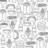 Food Mexican Drawing Background Cute Getdrawings sketch template