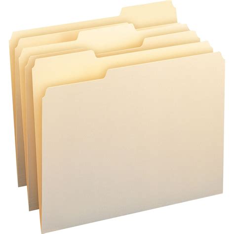 smead manila folders letter     sheet size  tab cut