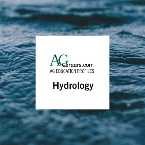 hydrology education profile agcareerscom