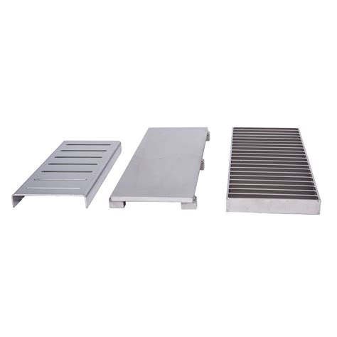 stainless steel trench drain grates bead blast finish awi manufacturing