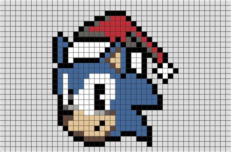 sonic  hedgehog pixel art brik