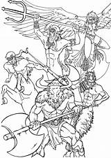 Mythology Mythical Athena Mythological Goddesses Poseidon Pau Designlooter Coloringhome Myths sketch template