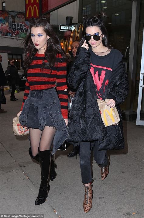 Kendall Jenner Gigi And Bella Hadid Show Off Figures In Ny Daily Mail