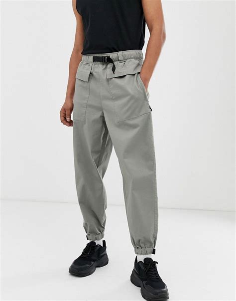asos design tapered utility pants  light green gray modesens ropa de descuento pano