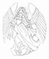 Angel Coloring Pages Talks Mary Getcolorings sketch template