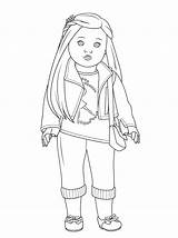 Doll Coloring American Girl Pages Printable Supercoloring Via sketch template
