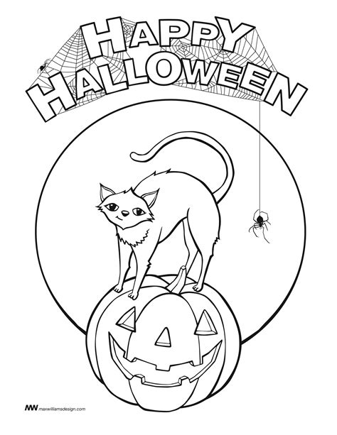 halloween coloring pages happy halloween  coloring page