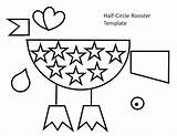 Rooster Stars sketch template