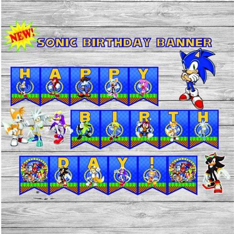 sonic birthday banner sonic  hedgehog birthday birthday sonic