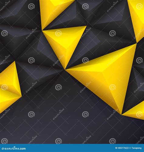 yellow  black vector geometric background stock vector image