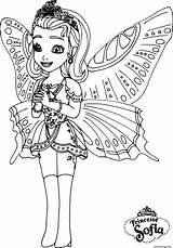 Papillon Princesse sketch template