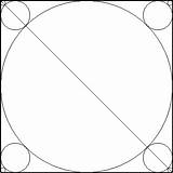 Quadrato Cerchi Triangolo Equilatero Circonferenza Calcolare sketch template