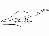 Diplodocus Dinosaur Coloring Pages Template Netart Templates sketch template