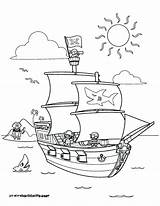 Pirate Ship Kids Drawing Coloring Pages Pirates Paintingvalley Cute sketch template