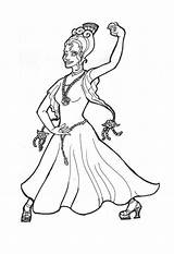Flamenco Colorear Flamenca Princesa Principessa Danseuse Kleurplaat Malvorlage Danzatrice Disegno Prinses Princesse Ausmalbild Educima sketch template
