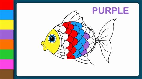 drawing fish coloring  kids coloring pages artschool