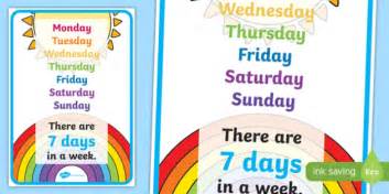 days   week poster primary display resources