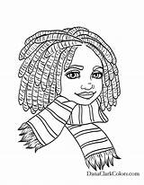 Coloring Pages African American Kids History Printable Hair Girl Woman Month Traffic Color Crazy Afro Adult Chihuahua Girls Culture Mae sketch template