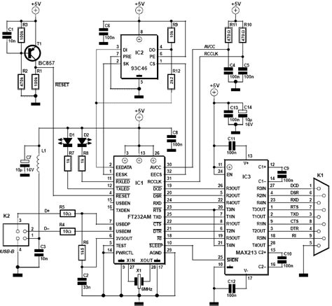 rs serial  usb converter pinout diagram  pinoutsru electronic schematics diy