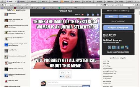 feminist nazi meme unfunny annoying example of the internet fail
