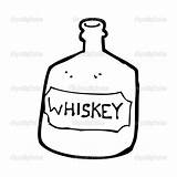 Whiskey Bouteille Fles Whiskyflasche Botella Karikatur Beeldverhaal Oude Viejos Vorlagen Plotten sketch template