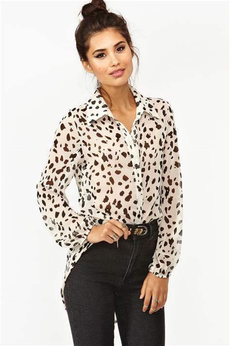 animal print blouse
