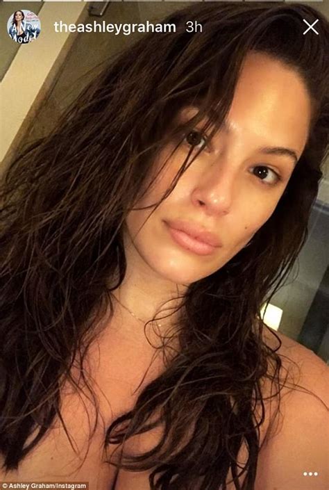 ashley graham flaunts cleavage on instagram daily mail
