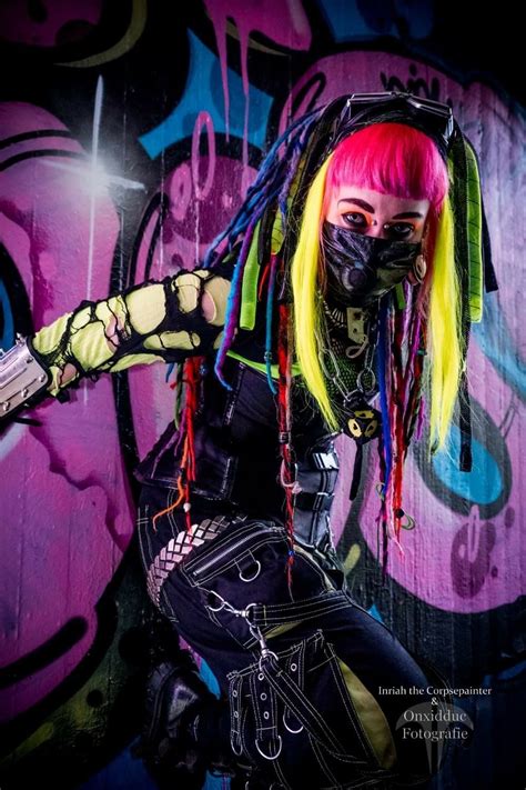 colorful cyber goth cybergoth goth goth girls