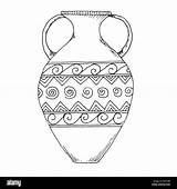 Anfora Greca Schizzo Vettoriale Amphora Salva sketch template