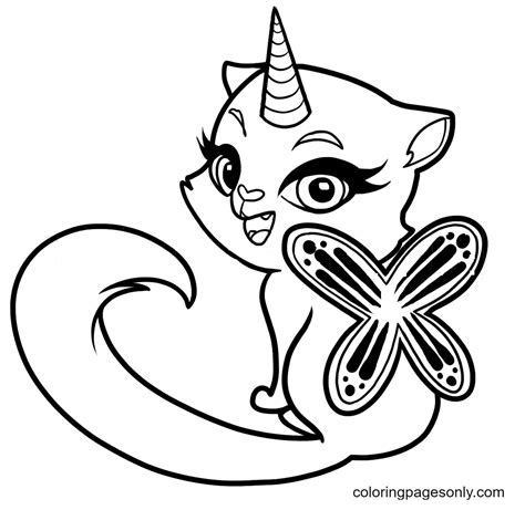 unicorn cat coloring pages  printable coloring pages