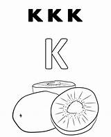 Kiwi Coloring Pages Fruit Letter Color Getcolorings Words sketch template