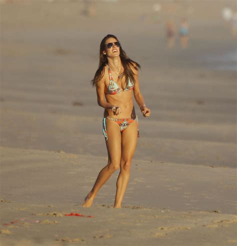alessandra ambrosio in bikini at a beach in malibu hawtcelebs