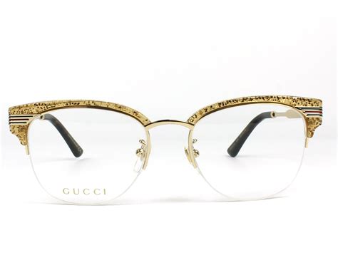 gucci eyeglasses gg 0201 o 004 gold visionet