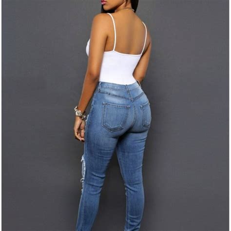 high quality light blue skinny ripped jeans for women online store for women sexy dresses