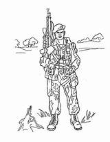 Coloring Pages Soldier Print Color Kids sketch template