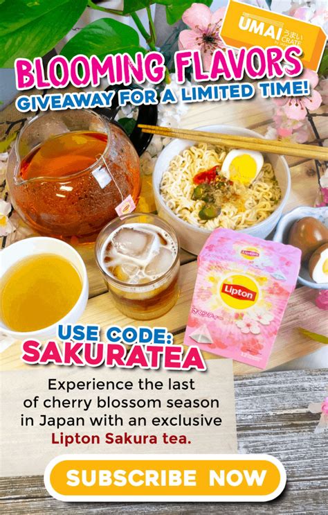 umai crate coupon  bonus lipton sakura tea  subscription