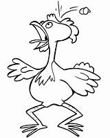 Coloring Pages Chickens Chicken Library Clipart Cute Falling Sky Little sketch template