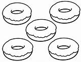 Donut Coloring Pages Donuts Kids Drawing Choose Board sketch template
