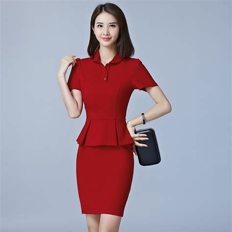 Office Women Dresses Long Sleeve Business Clothing Regular Mandain