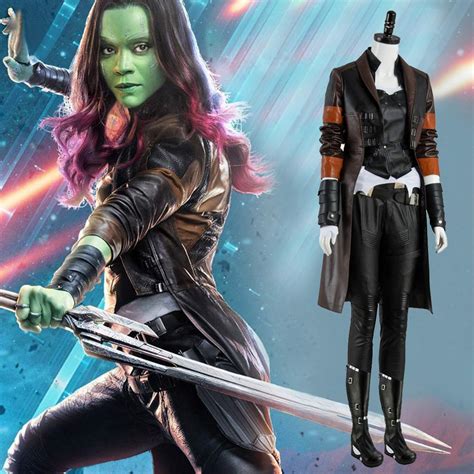 Guardians Of The Galaxy 2 Gamora Cosplay Costume Gamora