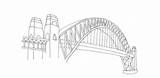 Bridge Harbour Sydney Drawing Line Curve Drawings Coloring Nsw Sketch Harbor Kids Sketches Bridges Education Clipart Artgallery Gov Au Built sketch template