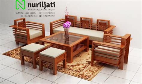 kursi tamu minimalis kayu jati terbaru nuril jati furniture