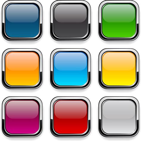 app button icons colored vector set vectors graphic art designs  editable ai eps svg format