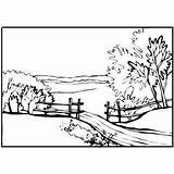Coloring Pages Country Sunset Pathway Lake Scenes Designlooter Getcolorings Path 12kb 300px Color sketch template